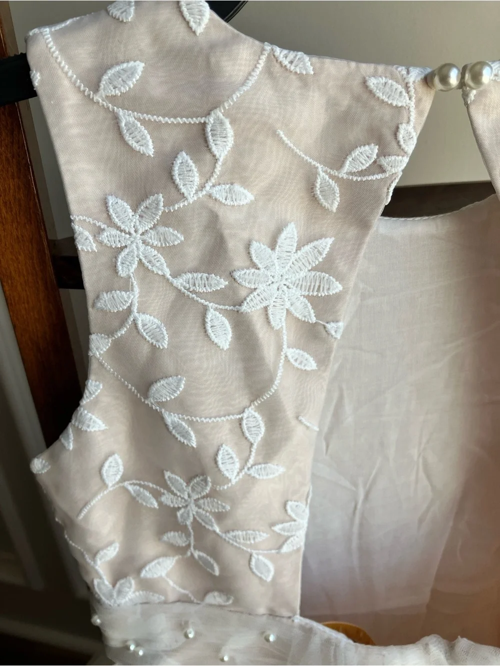 Princess Daliana Girls Ivory Floral Tulle Party Dress